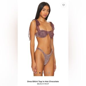 Beach Riot Drea Bikini Top in Hot Chocolate - Size S